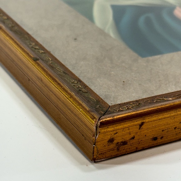 Immaculate Heart of Mary Framed Print/Painting??? 21”x17” Gold Tone Finish Frame - Picture 12 of 16